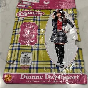 Clueless Dionne Davenport Adult Costume,Jacket,Top w/vest front,skirt,Size M